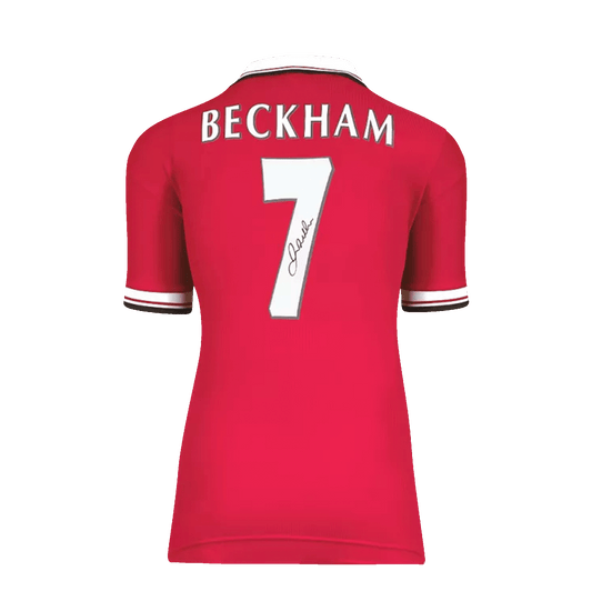 Sir David Beckham 1999 Manchester United Home Signed Shirt With Fan Style Number
