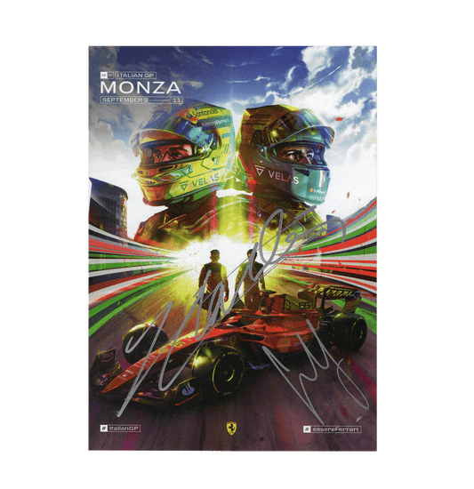 Monza Special Edition Charles Leclerc and Carlos Sainz 2022 Dual Signed Driver Card