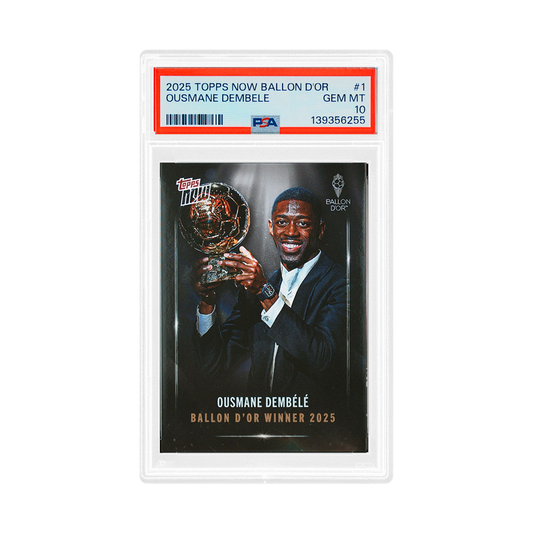 Topps NOW 2025 Ousmane Dembélé Balon D'Or Winner Trading Card (PSA 10)