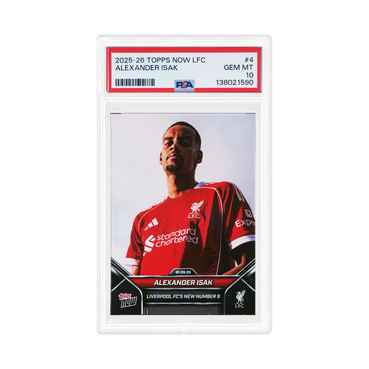 Topps NOW Alexander Isak Signs for Liverpool FC Trading Card (PSA 10)