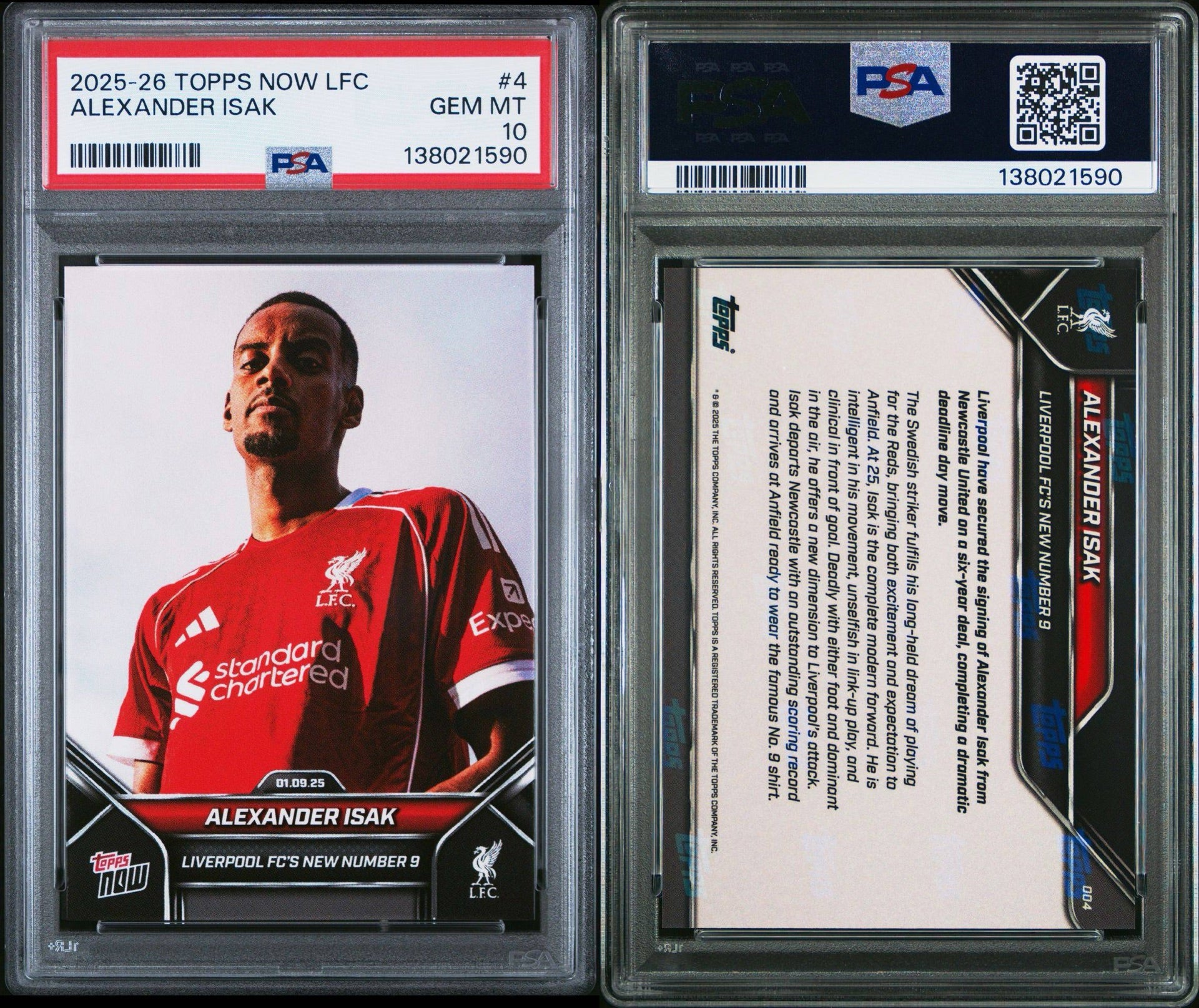 Alexander Isak - 2024-25 Liverpool Topps NOW® (PSA 10)