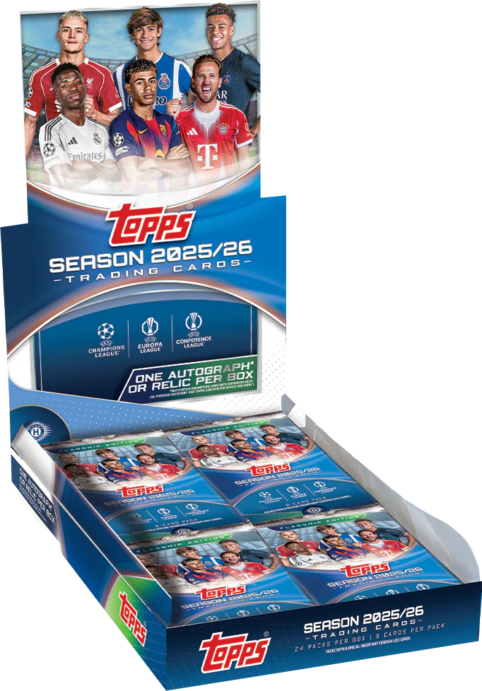 2025-26 Topps UEFA Club Competitions Hobby Box Trading Cards