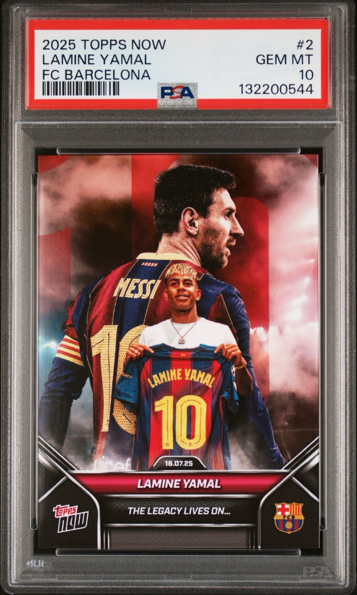Lamine Yamal - 2025 FC Barcelona Topps NOW® PSA 10