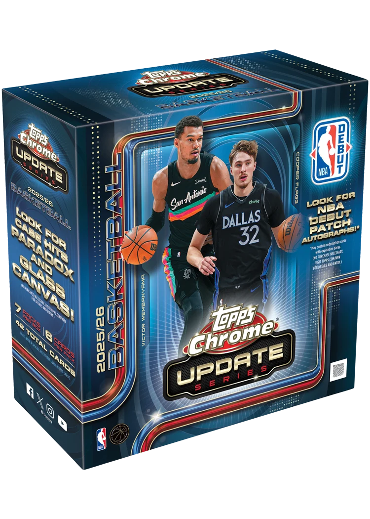 2025-26 Topps NBA Chrome Updates Mega Box Trading Cards