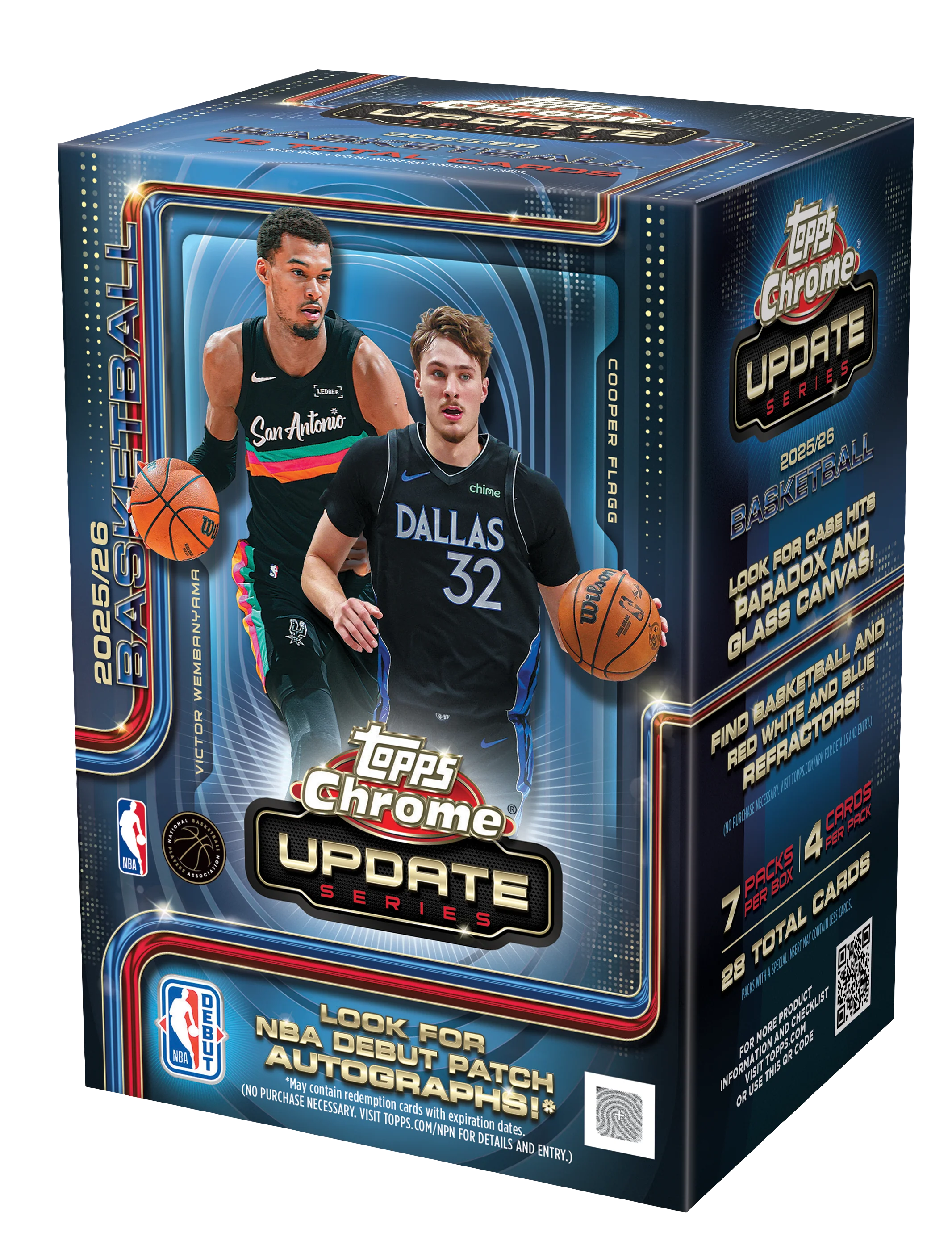 2025-26 Topps NBA Chrome Updates Value Box Trading Cards
