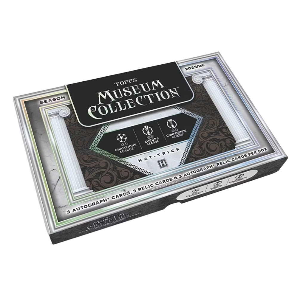 2025/26 Topps Museum Collection UEFA Club Competitions Soccer Hat Trick Box