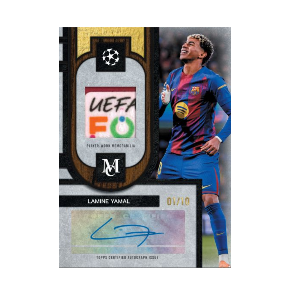 2025/26 Topps Museum Collection UEFA Club Competitions Soccer Hat Trick Box