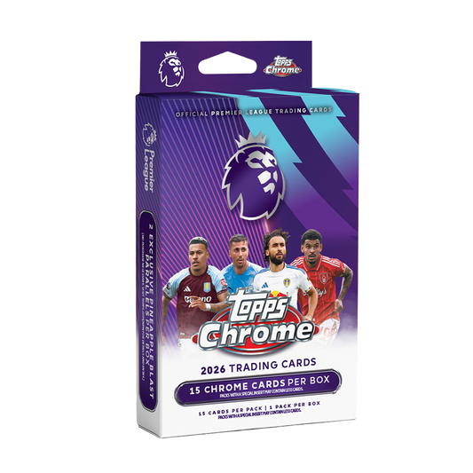 Topps Chrome 2026 Premier League Chrome Hanger Pack Trading Cards