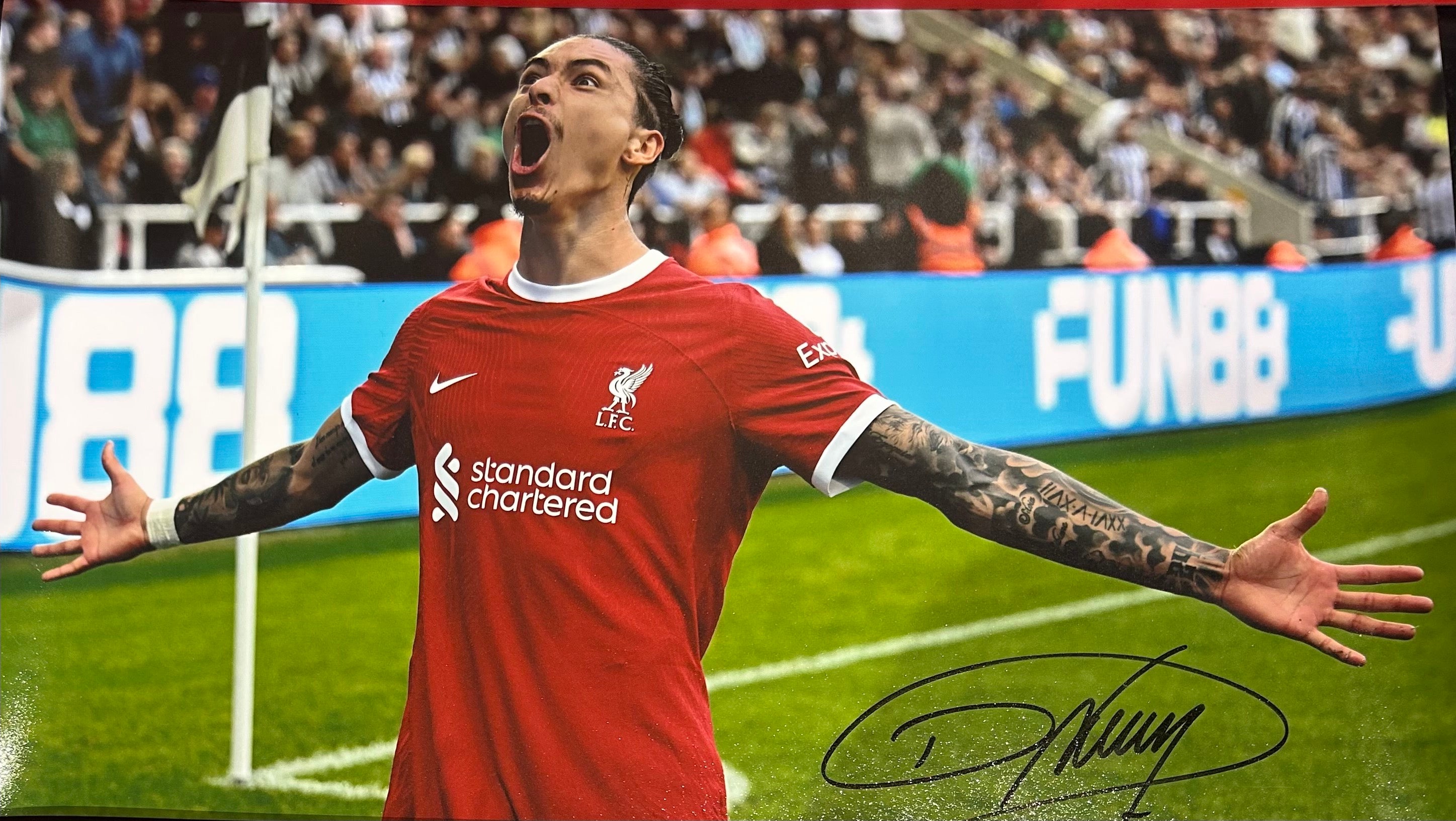 Darwin Núñez: The St. James' Park Double Signed Photo (Unframed)