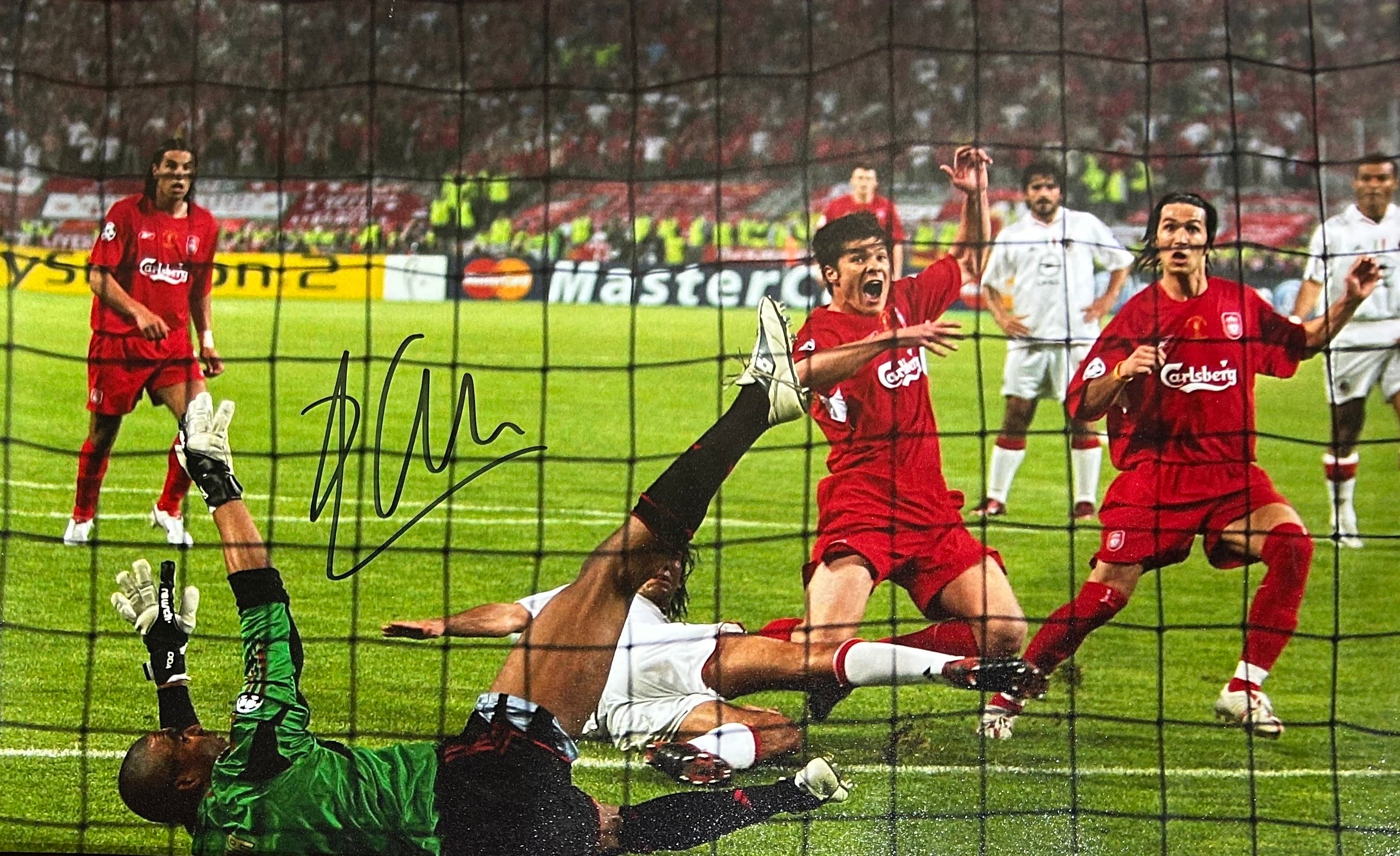 Xabi Alonso Signed "The Equalizer" Image – Istanbul 2005 UCL Final (Unframed)