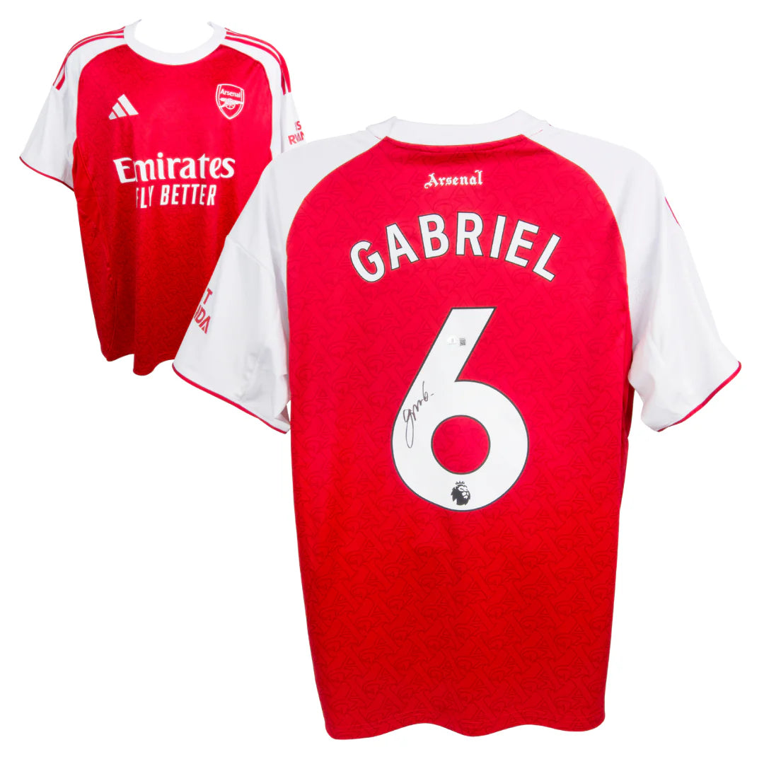 Gabriel Magalhaes 6 Signed Arsenal Shirt (Boxed) Beckett COA