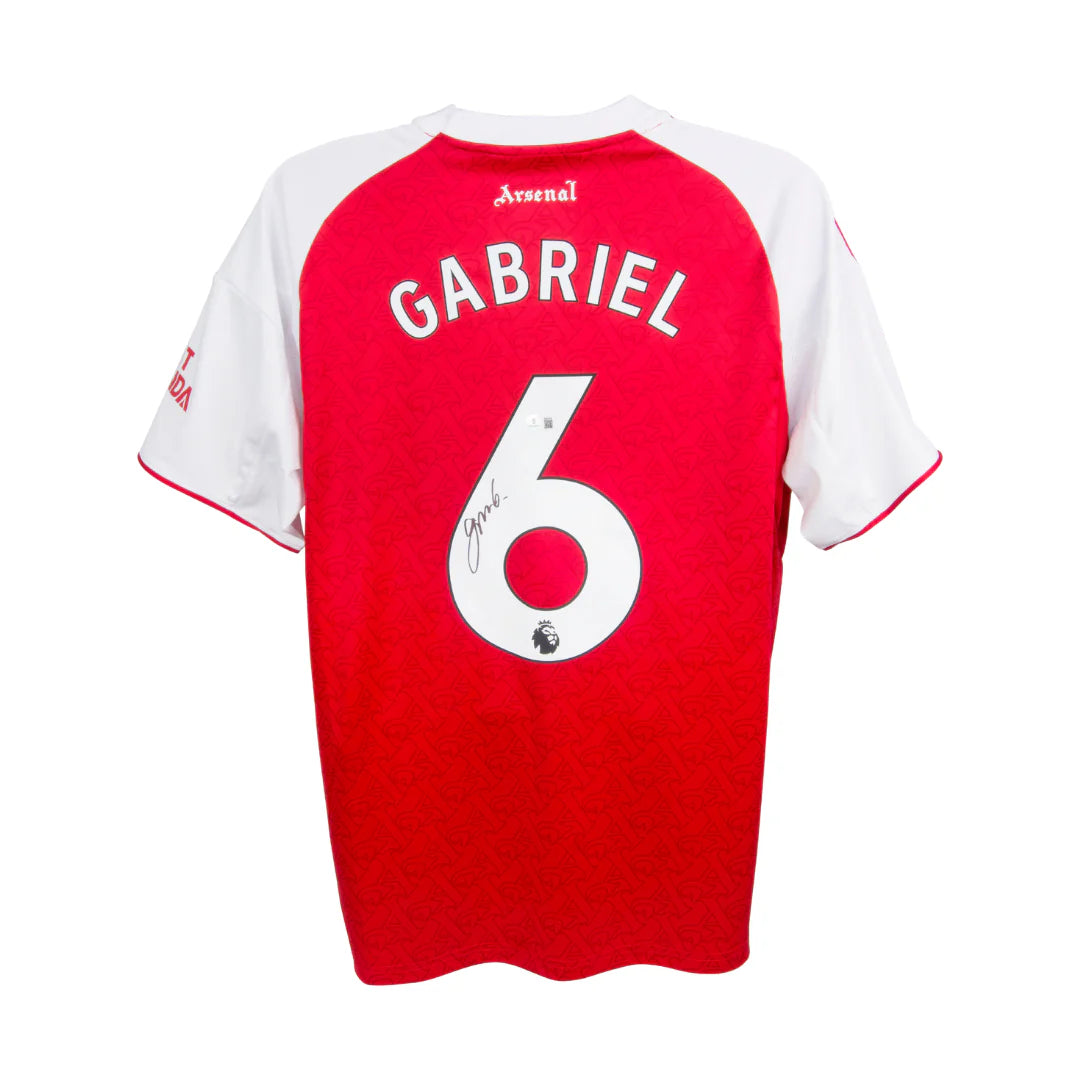 Gabriel Magalhaes 6 Signed Arsenal Shirt (Boxed) Beckett COA