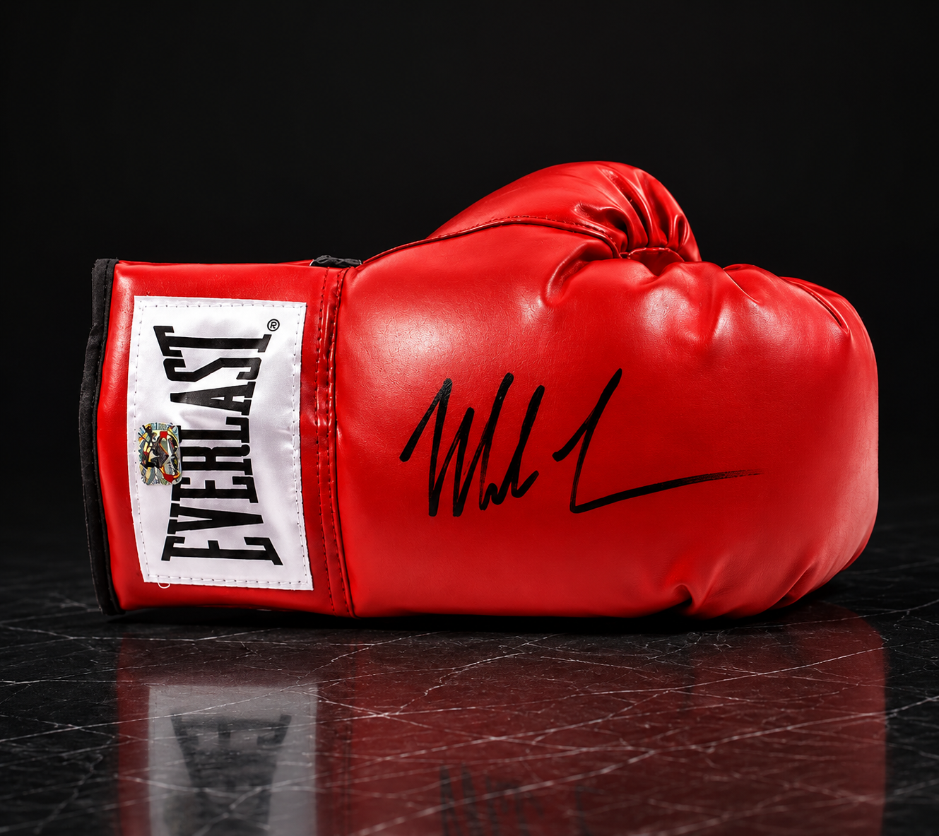 Mike Tyson Signed Red Everlast Boxing Glove