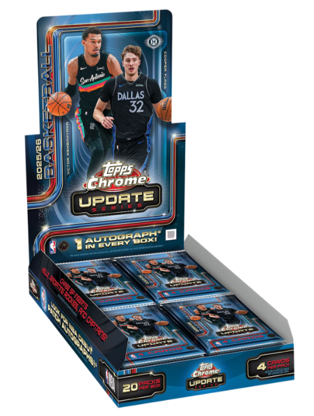 2025-26 Topps NBA Chrome Updates Hobby Box Trading Cards