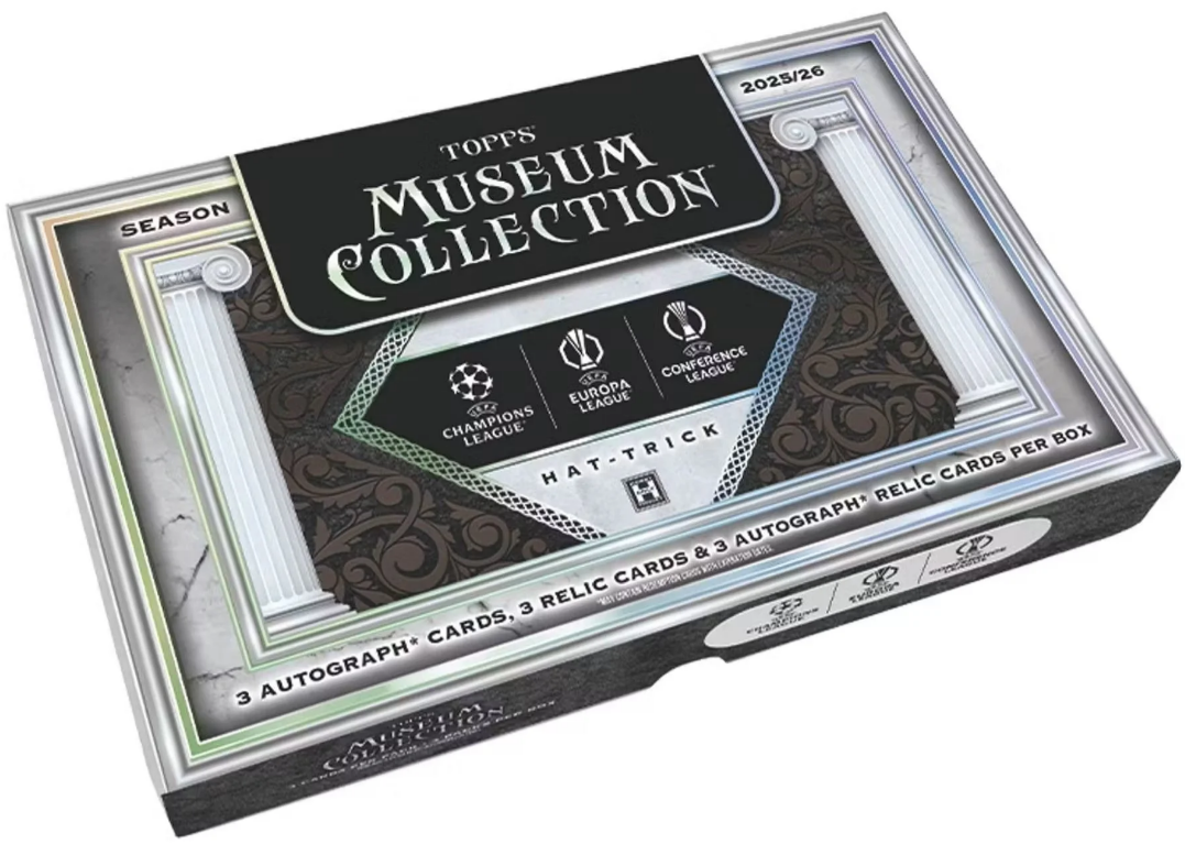 2025/26 Topps Museum Collection UEFA Club Competitions Soccer Hat Trick Box