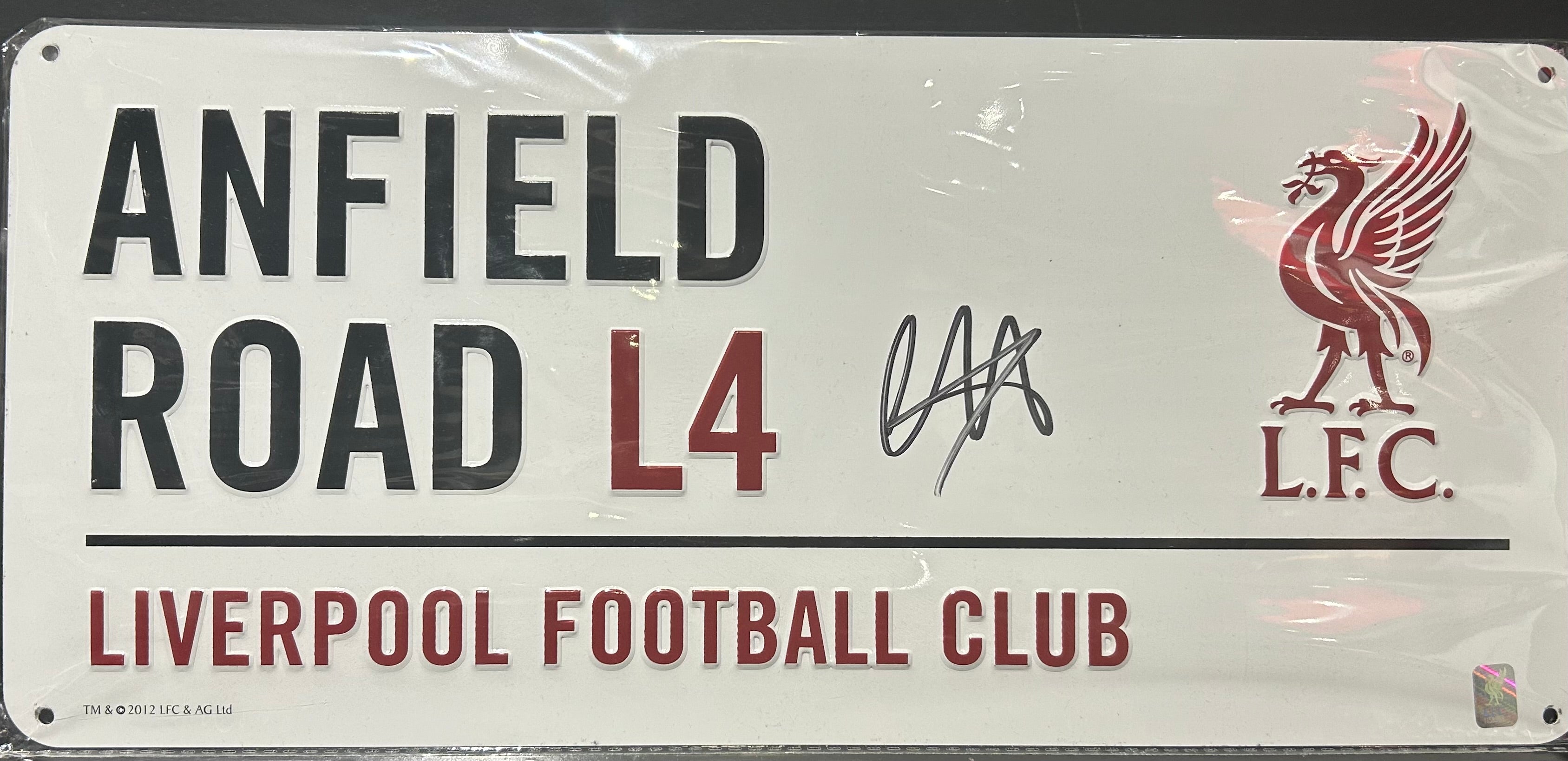 Trent Alexander-Arnold Signed LFC Anfield Road Street Sign