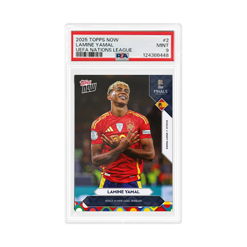Topps NOW Lamine Yamal 2025 UEFA Nations League Trading Card (PSA 9)