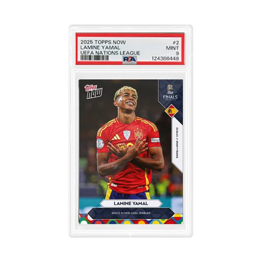 Topps NOW Lamine Yamal 2025 UEFA Nations League Trading Card (PSA 9)