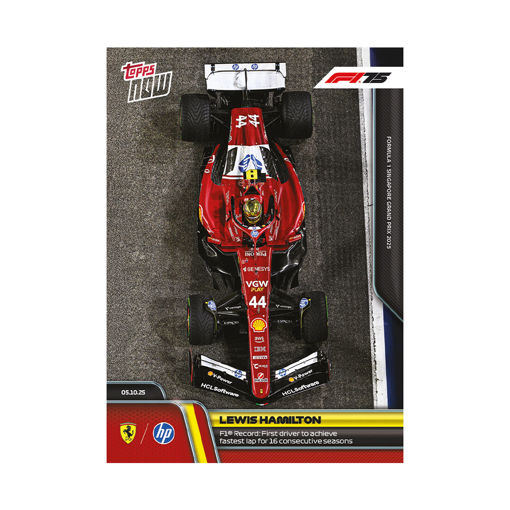 Topps NOW Lewis Hamilton 2025 Formula 1 Trading Card 069