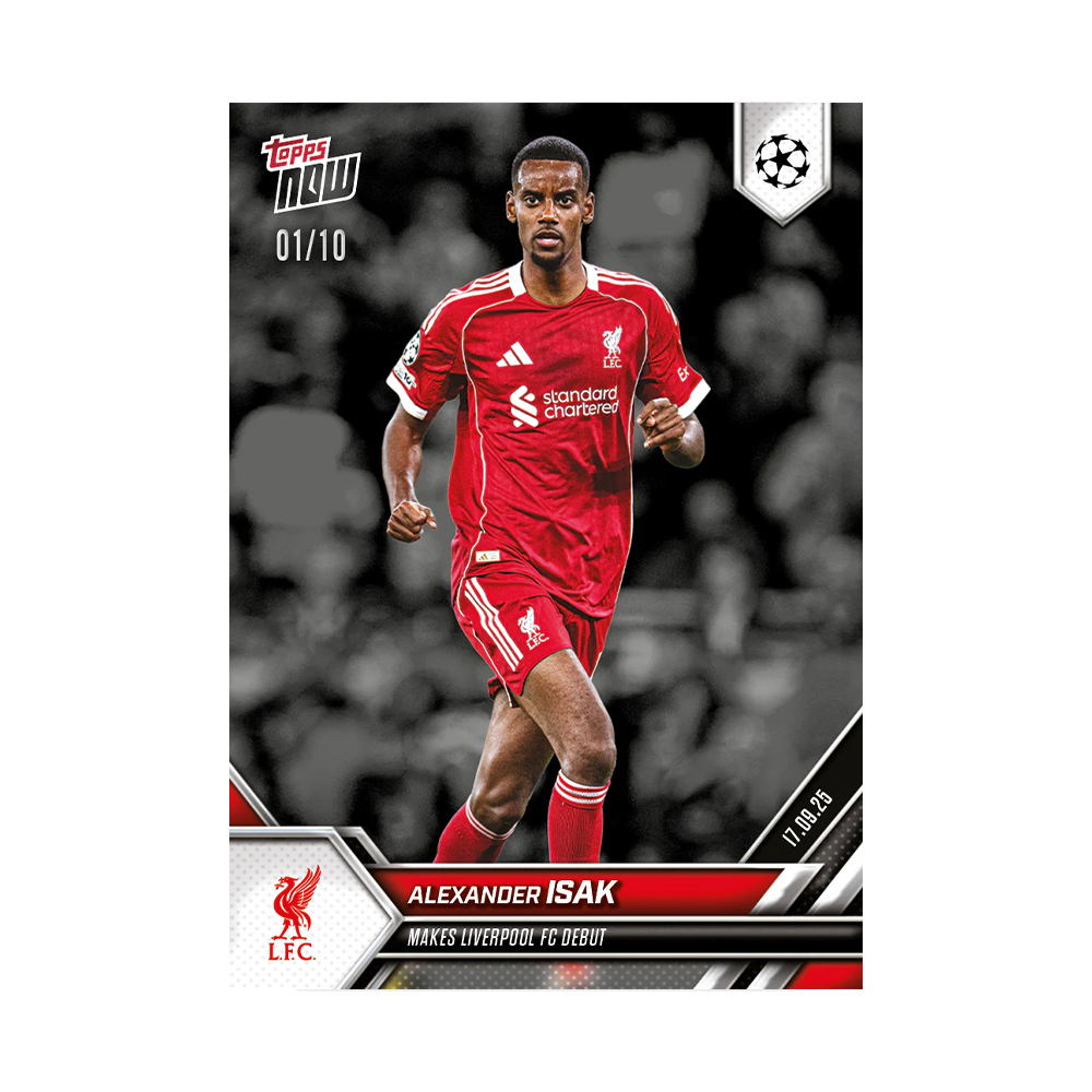 Topps NOW 2025 Alexander Isak Debut Trading Card 1/10