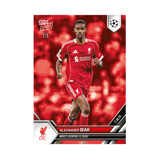 Topps NOW 2025 Alexander Isak Debut Trading Card 1/5