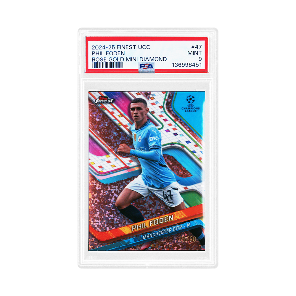 Topps Finest Phil Foden 2024/25 Rose Gold Mini Diamond /50 Trading Card