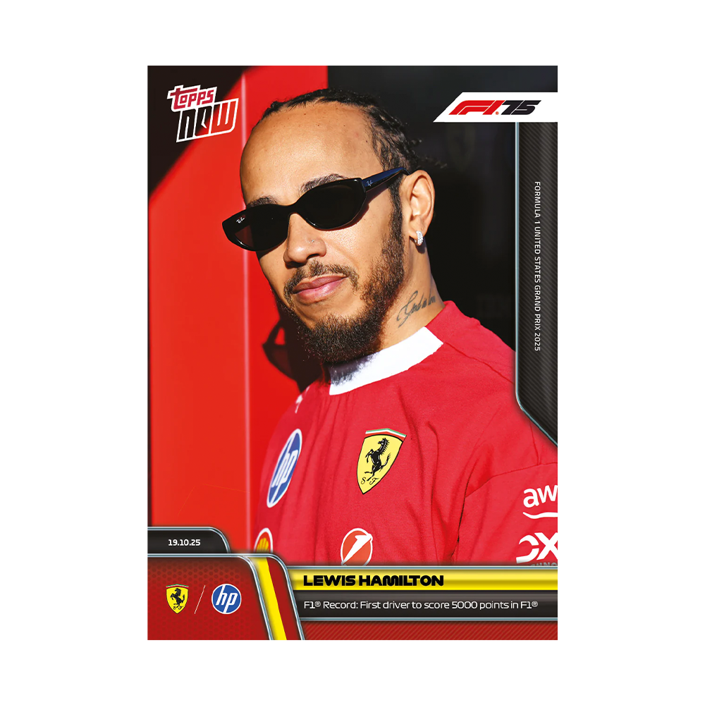 Topps NOW 2025 Lewis Hamilton 5000 F1 Points Trading Card