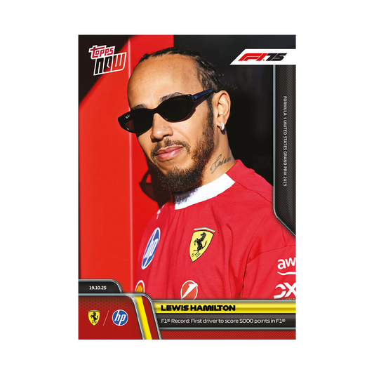 Topps NOW 2025 Lewis Hamilton 5000 F1 Points Trading Card