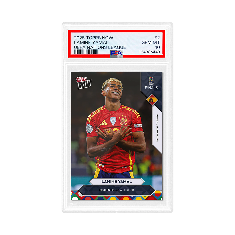 Topps NOW Lamine Yamal 2025 UEFA Nations League Trading Card (PSA 10)