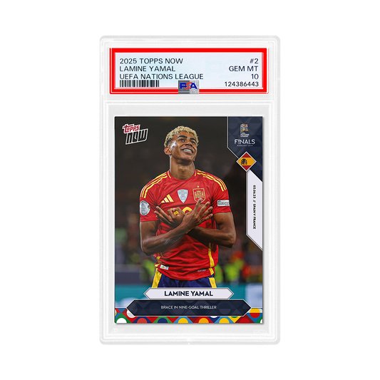 Topps NOW Lamine Yamal 2025 UEFA Nations League Trading Card (PSA 10)