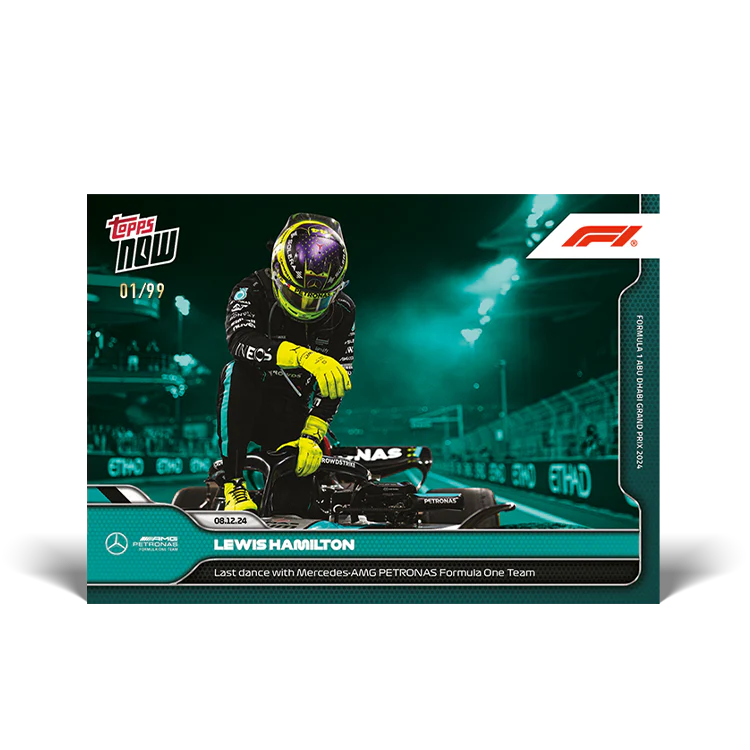 Lewis Hamilton - Last dance with Mercedes-AMG Petronas Formula One Team - 2024 Formula 1® Topps NOW® Teal (PSA 10)