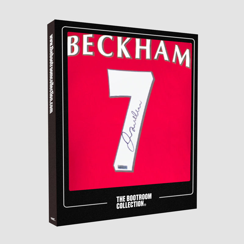 David Beckham Official UEFA Champions League Back Signed Manchester United 1999 Home Shirt