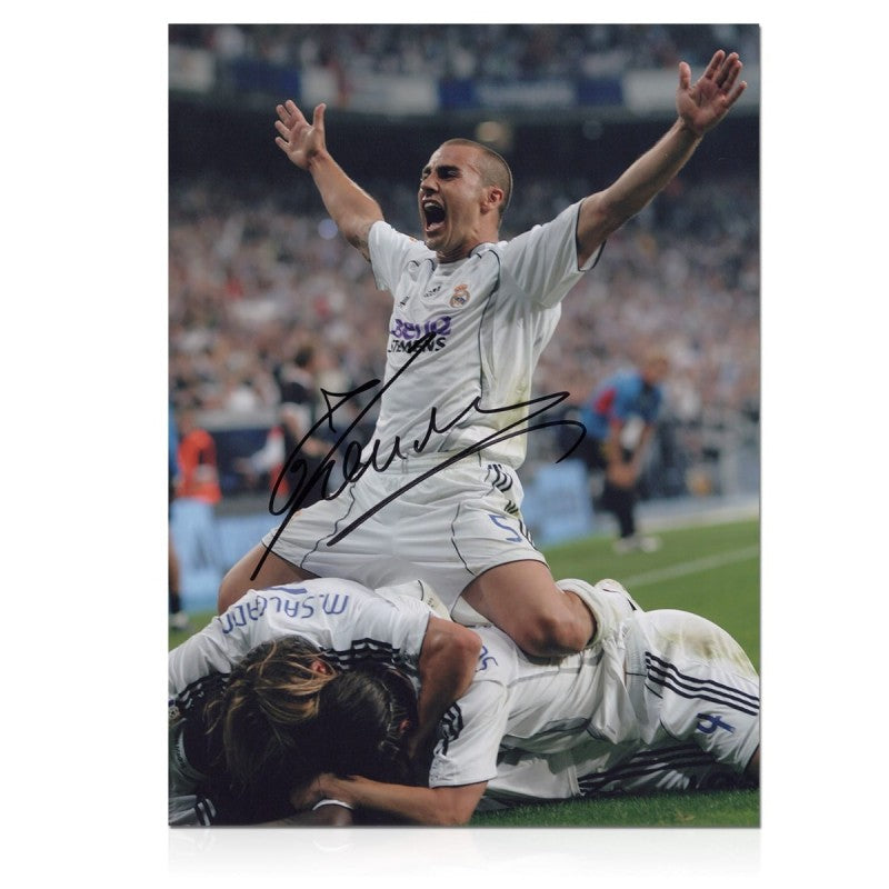 Fabio Cannavaro Signed Real Madrid Football Photo