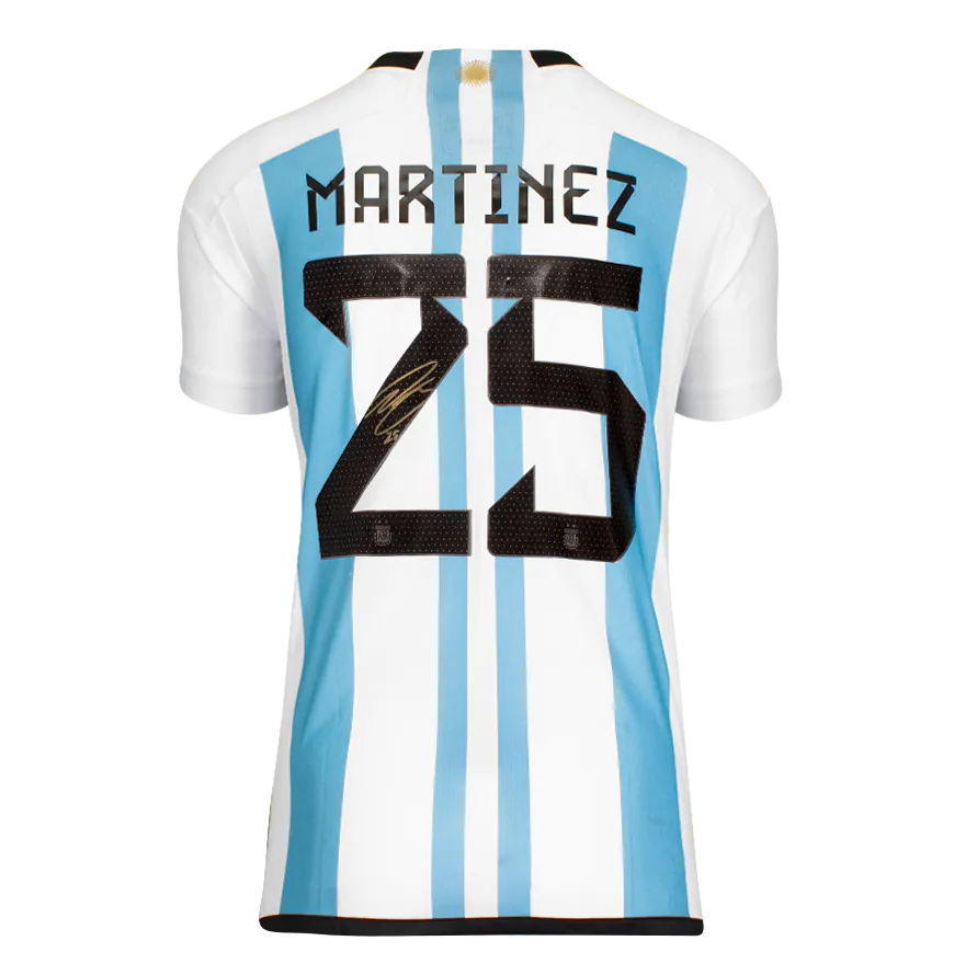 Lisandro Martinez Back Signed Argentina 2022 Home Shirt
