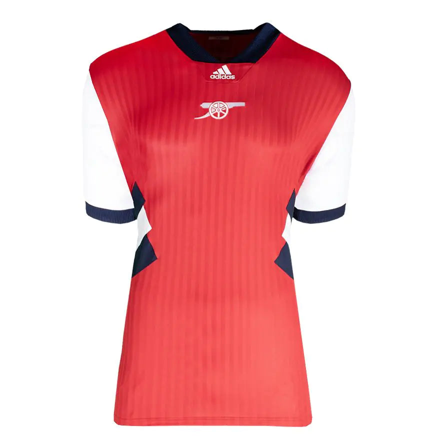 Dennis Bergkamp Back Signed Arsenal Icon Home Shirt with Fan Style Numbers (Boxed)