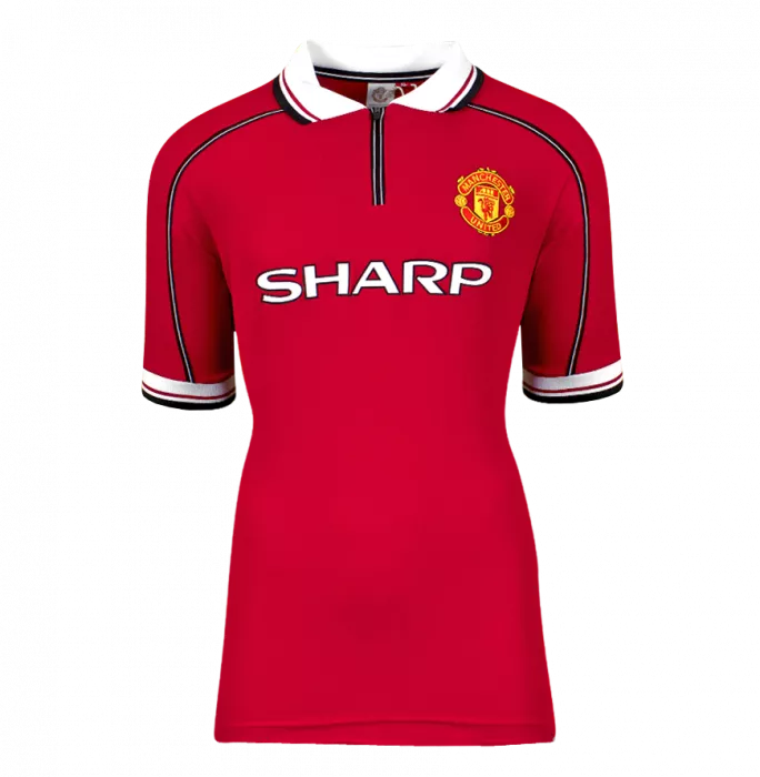 Sir David Beckham Back Signed Manchester United 1999 Home Shirt With Fan Style Number