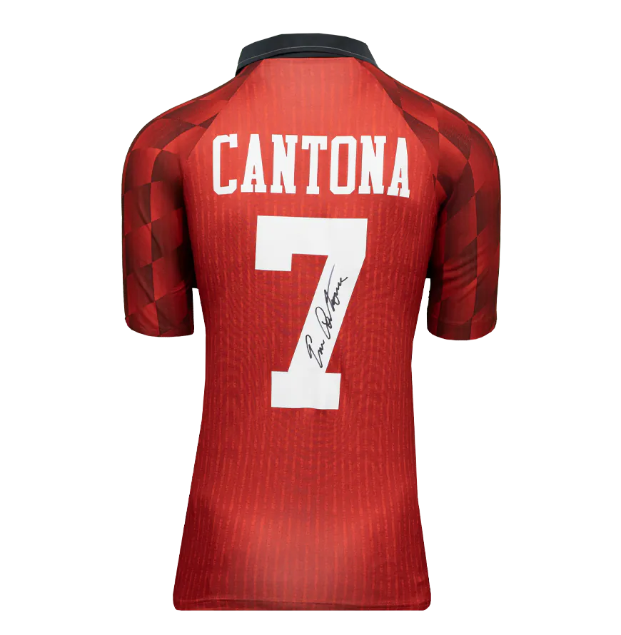 Eric Cantona Back Signed Manchester United 1996-98 Home Shirt