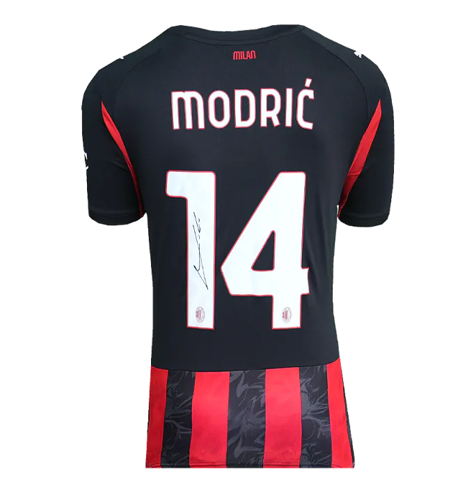 Luka Modric Back Signed AC Milan 2025-26 Home Shirt