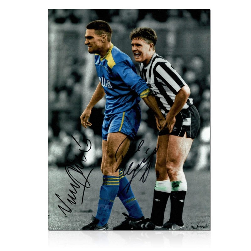 Paul Gascoigne And Vinnie Jones Signed Photo