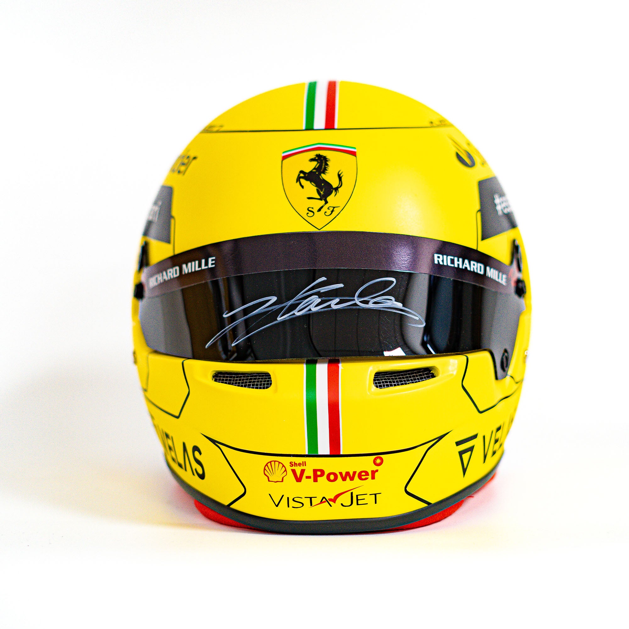 Charles Leclerc Signed Monza Yellow Full Size Helmet - 2022