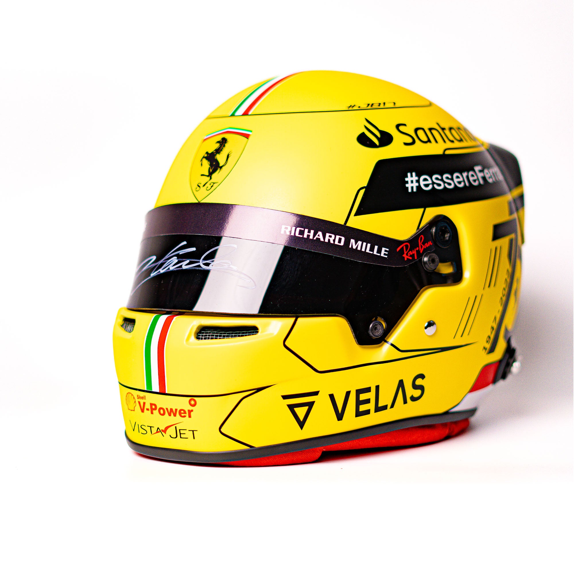 Charles Leclerc Signed Monza Yellow Full Size Helmet - 2022