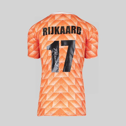 Frank Rijkaard 1988 Netherlands Home Signed Shirt (Boxed)