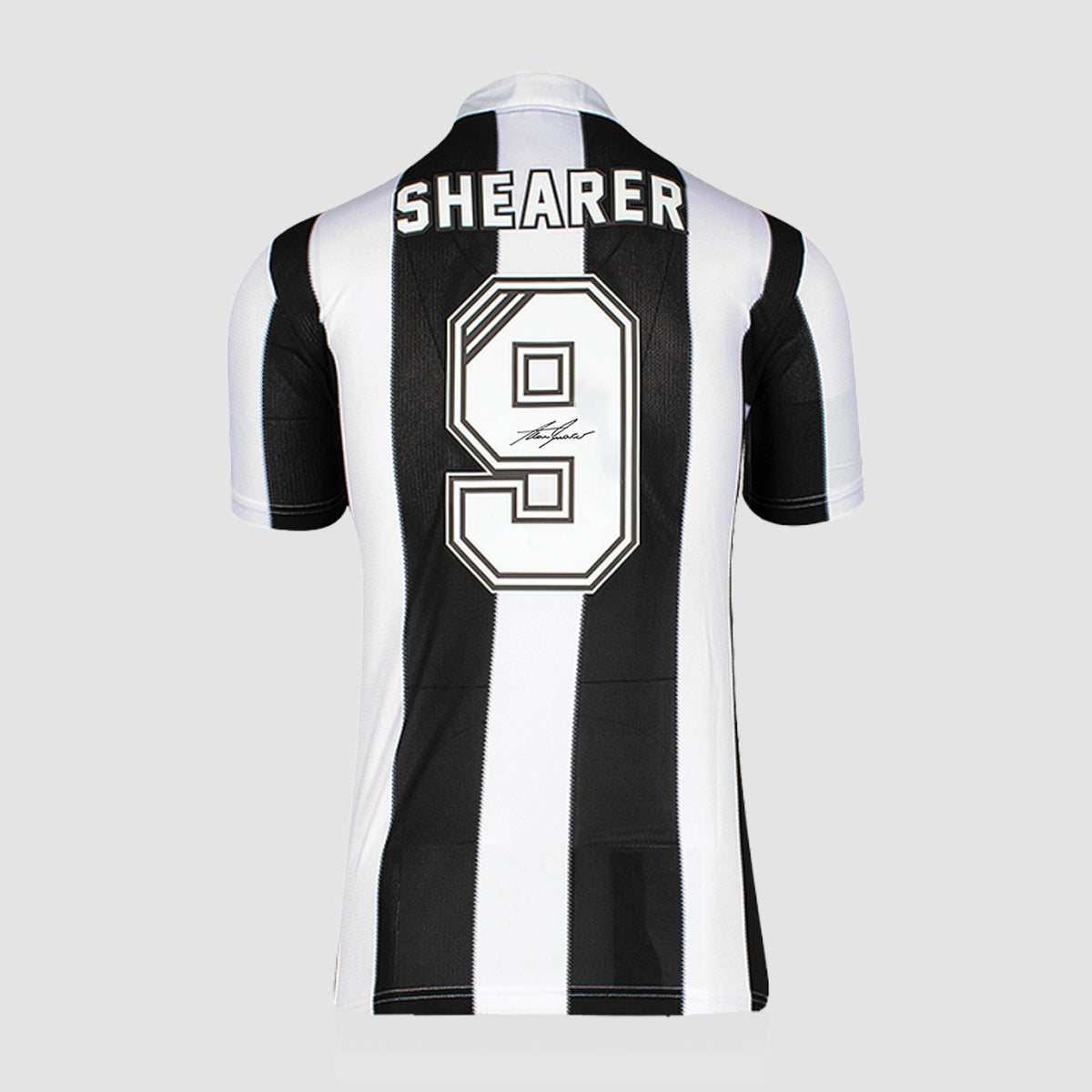 Alan Shearer Back Signed Newcastle United Retro Home Shirt