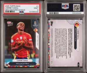 Topps NOW Lamine Yamal 2025 UEFA Nations League Trading Card (PSA 9)
