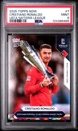 Cristiano Ronaldo - 2025 UEFA Nations League Topps NOW® PSA 9