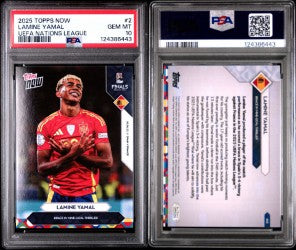 Topps NOW Lamine Yamal 2025 UEFA Nations League Trading Card (PSA 10)