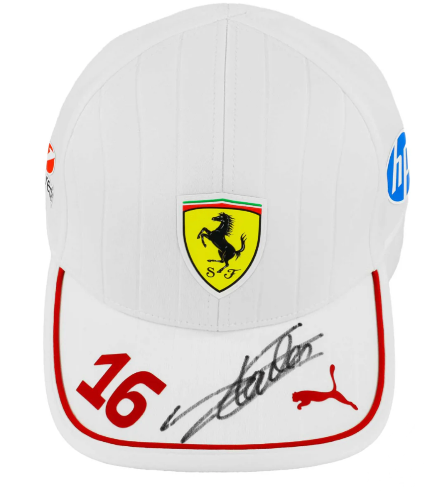 2025 CHARLES LECLERC SIGNED MIAMI SCUDERIA FERRARI F1 HAT