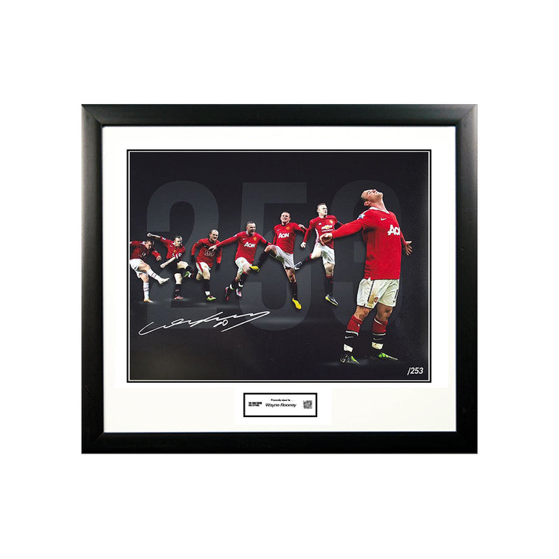 Wayne Rooney Signed Manchester United Photo 253 Top Goalscorer Special Edition - The Bootroom Collection
