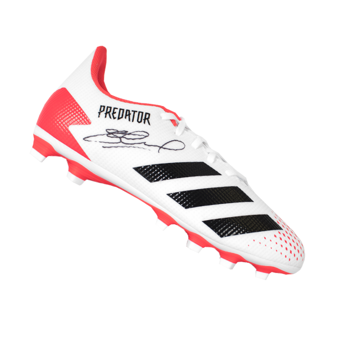 Steven Gerrard Signed White & Red Predator Football Boot - The Bootroom Collection