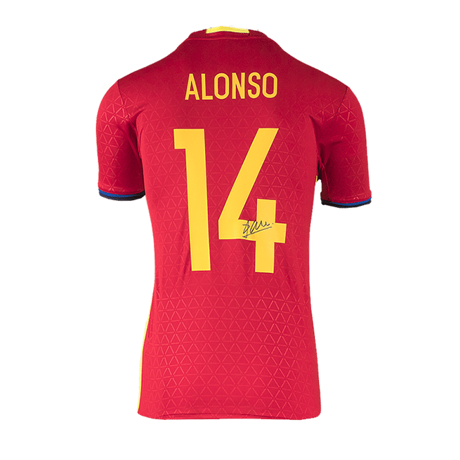 Xabi Alonso Back Signed Spain 2016-17 Home Shirt (Boxed) - The Bootroom Collection